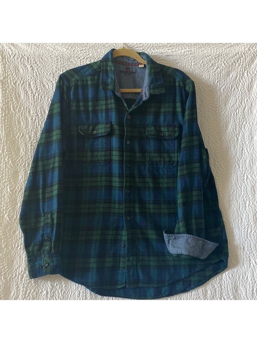 WoolRich Plaid Flannel Long Sleeve Button Down Shirt